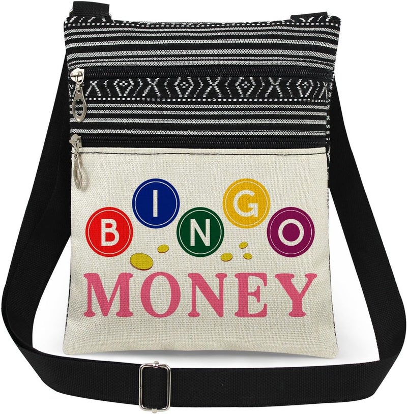 XiaoGalaee Bingo Player Game Adjustable Crossbody Bag Gift for Bingo Lovers Women Men Game - Image 1